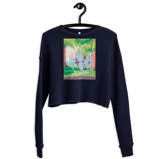 Crop Sweatshirt - Puerto Rico Flower