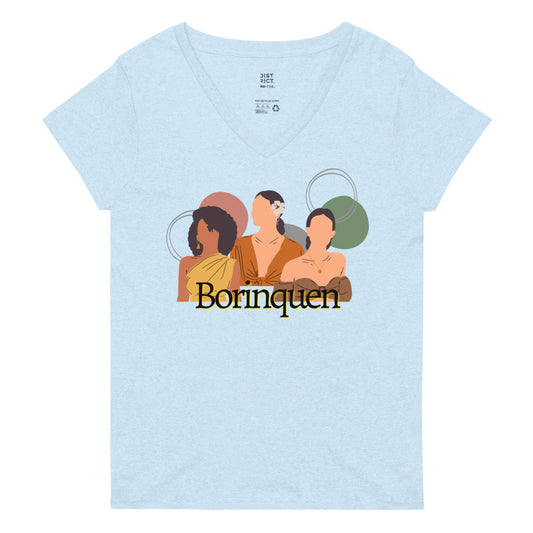 Women’s recycled v-neck t-shirt- Borinquen