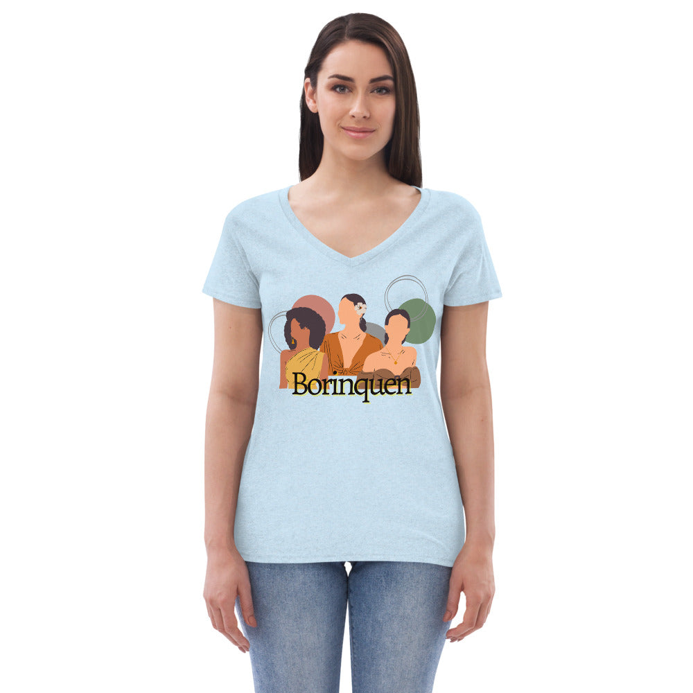 Women’s recycled v-neck t-shirt- Borinquen