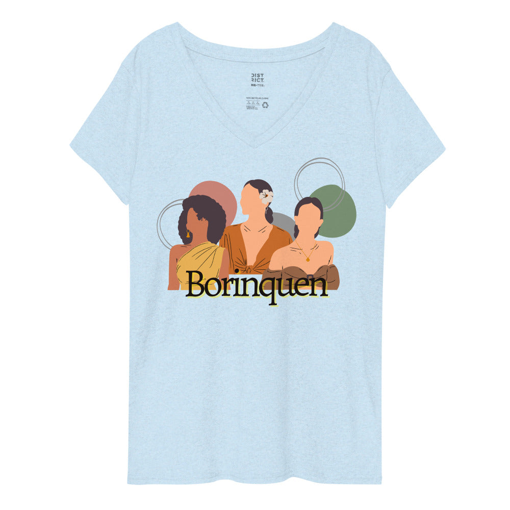 Women’s recycled v-neck t-shirt- Borinquen