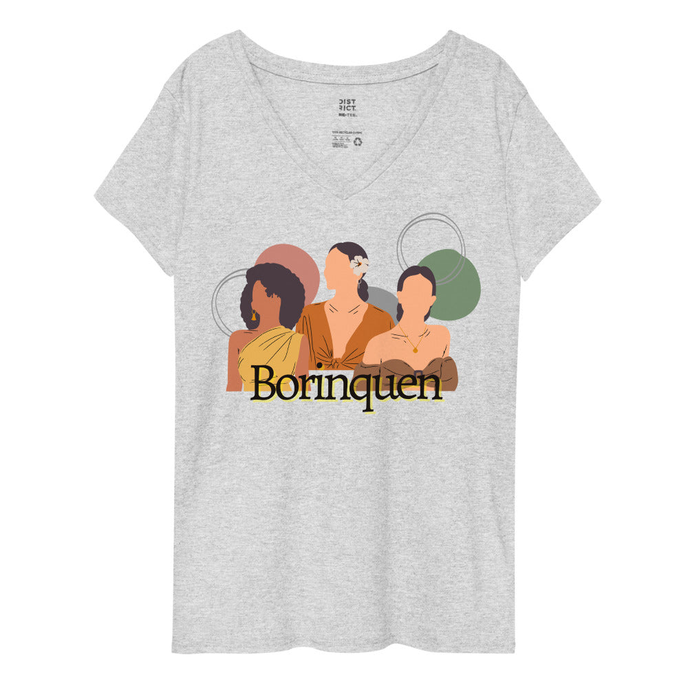 Women’s recycled v-neck t-shirt- Borinquen