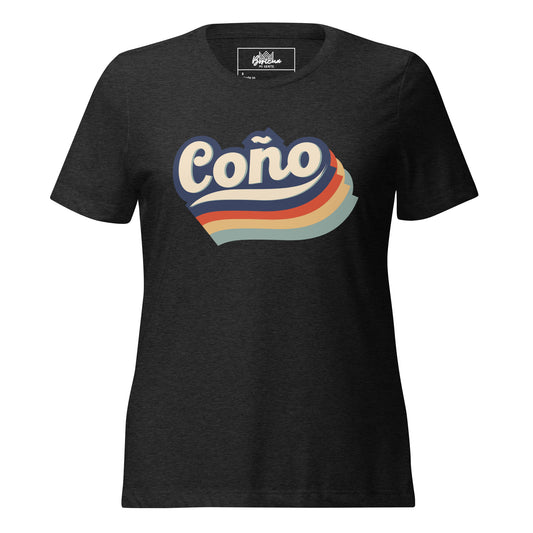 Women’s relaxed tri-blend t-shirt- Retro Coño