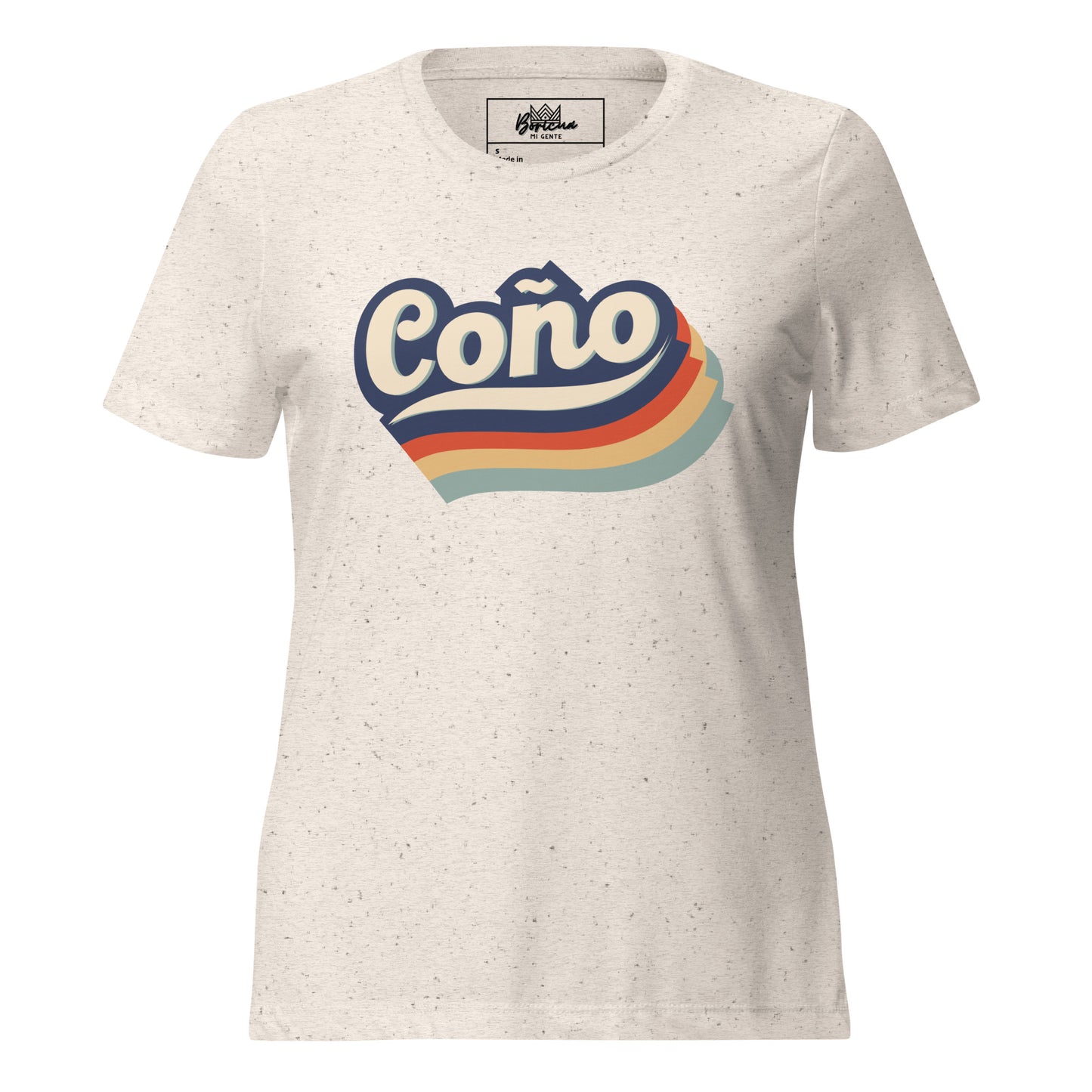 Women’s relaxed tri-blend t-shirt- Retro Coño