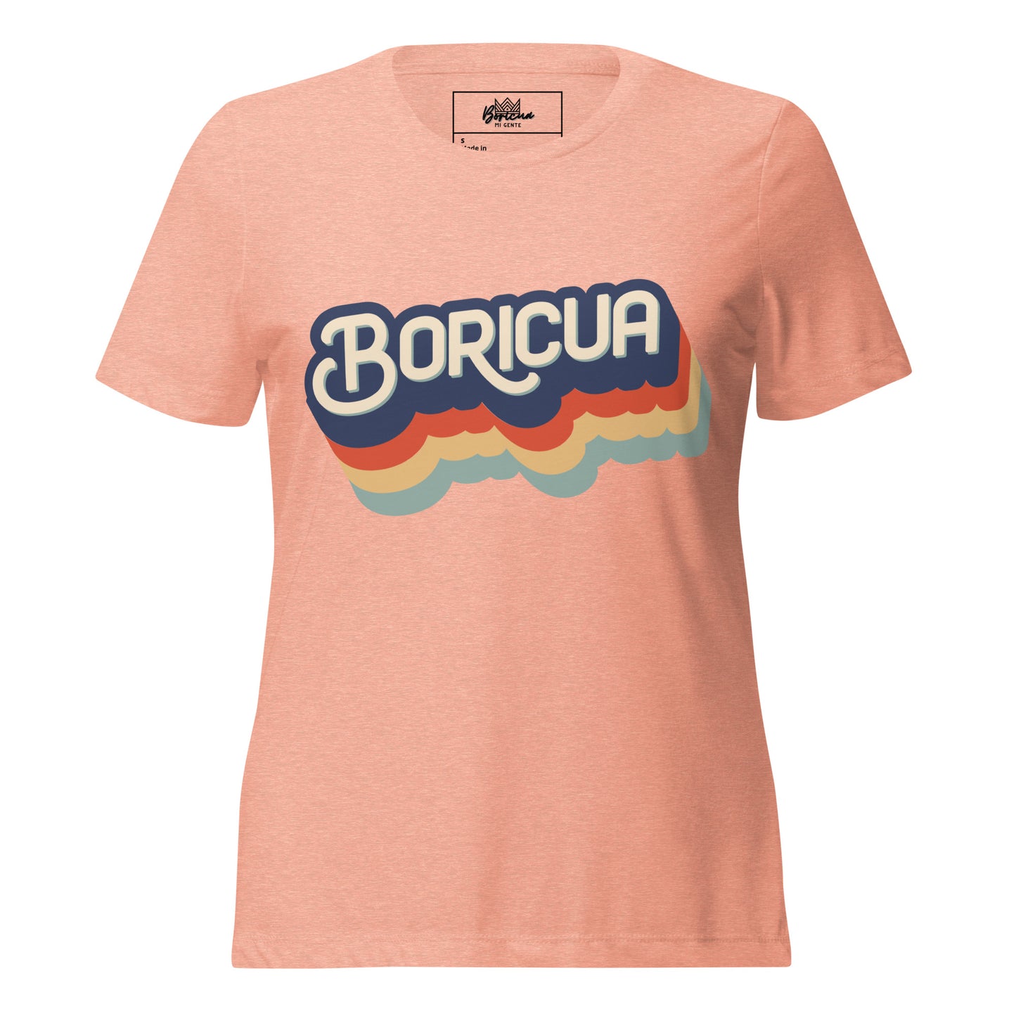 Women’s relaxed tri-blend t-shirt- Retro Boricua