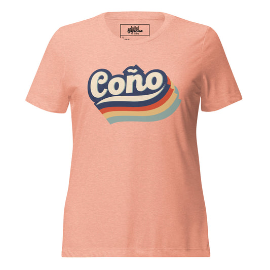 Women’s relaxed tri-blend t-shirt- Retro Coño