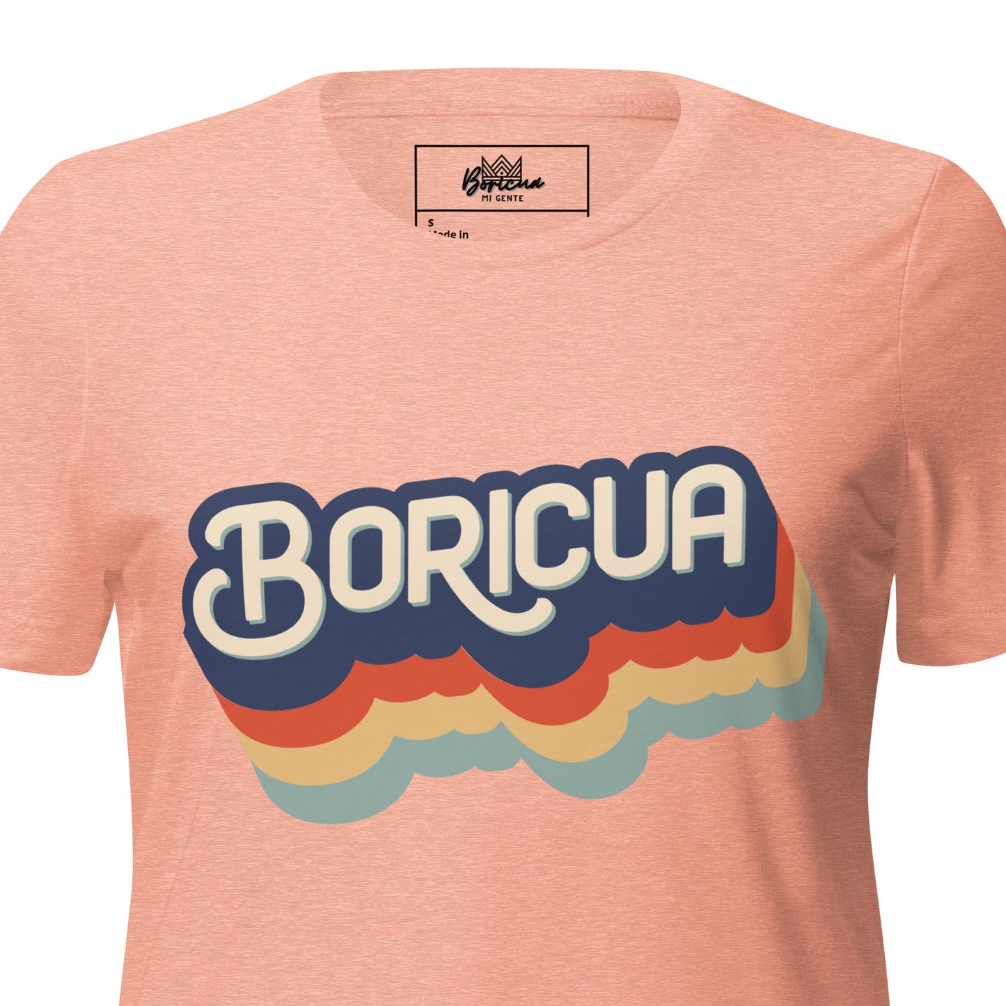 Women’s relaxed tri-blend t-shirt- Retro Boricua