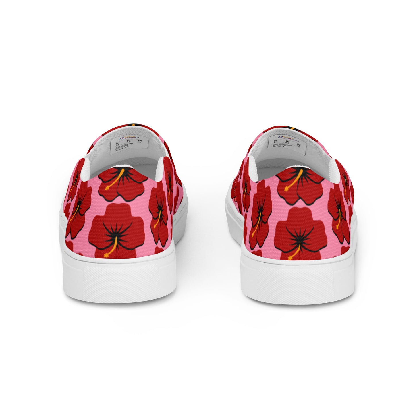 Women’s slip-on canvas shoes- Hibiscus Flower