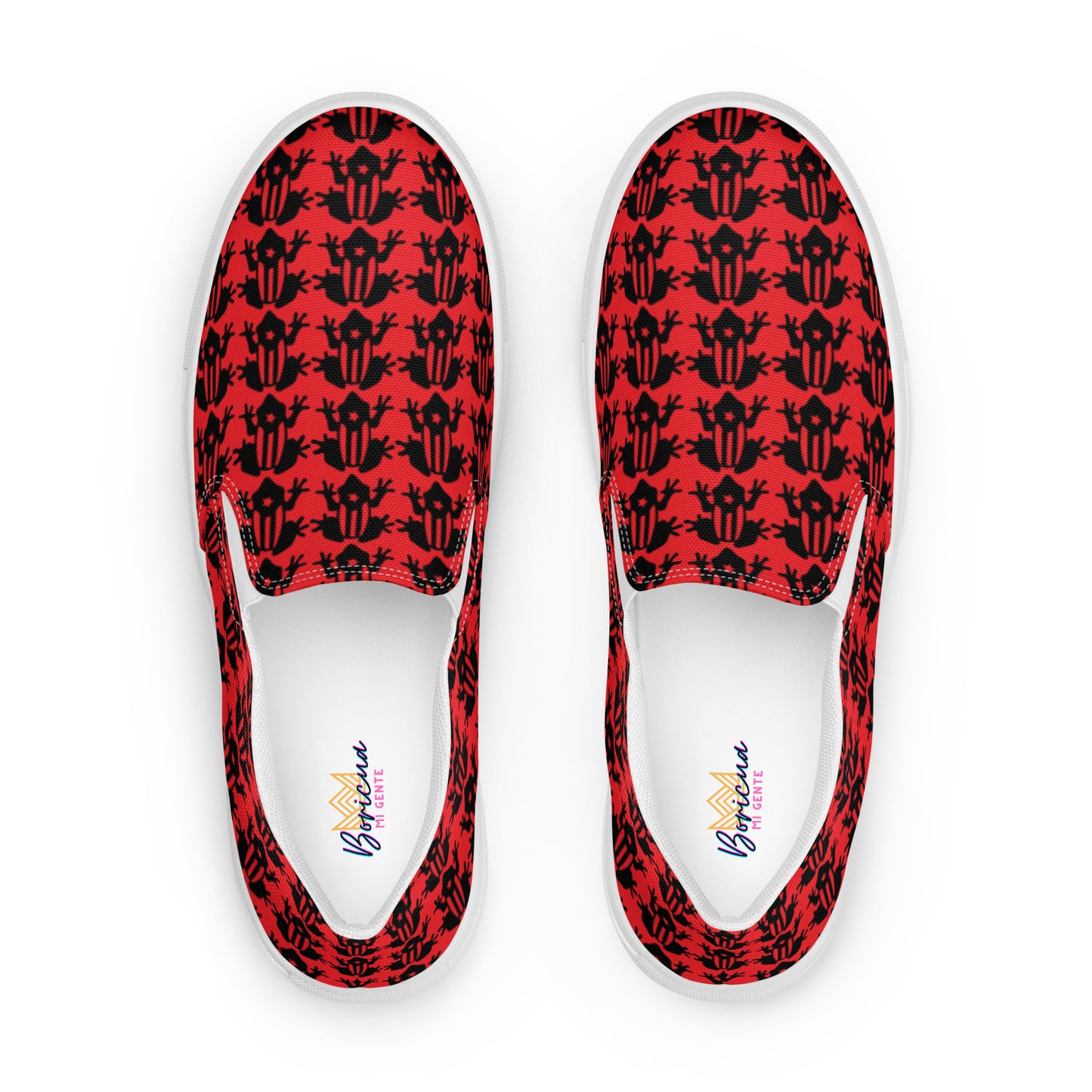 Women’s slip-on canvas shoes- Coqui Frog (Red)