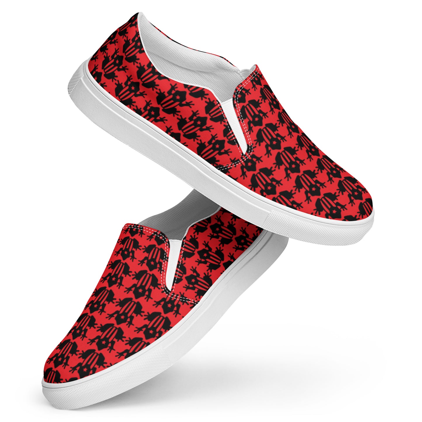 Women’s slip-on canvas shoes- Coqui Frog (Red)