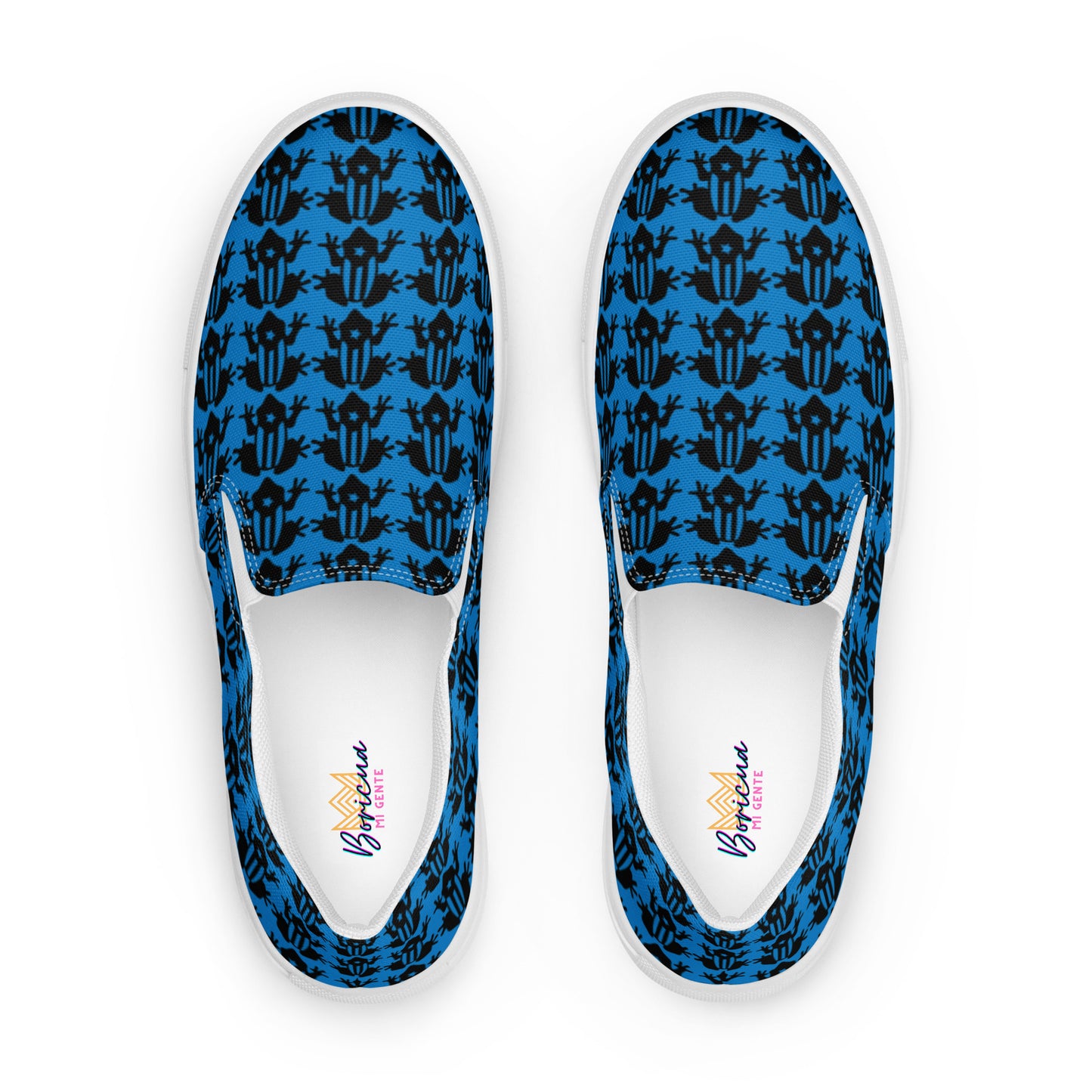 Women’s slip-on canvas shoes- Coqui Frog (Blue)