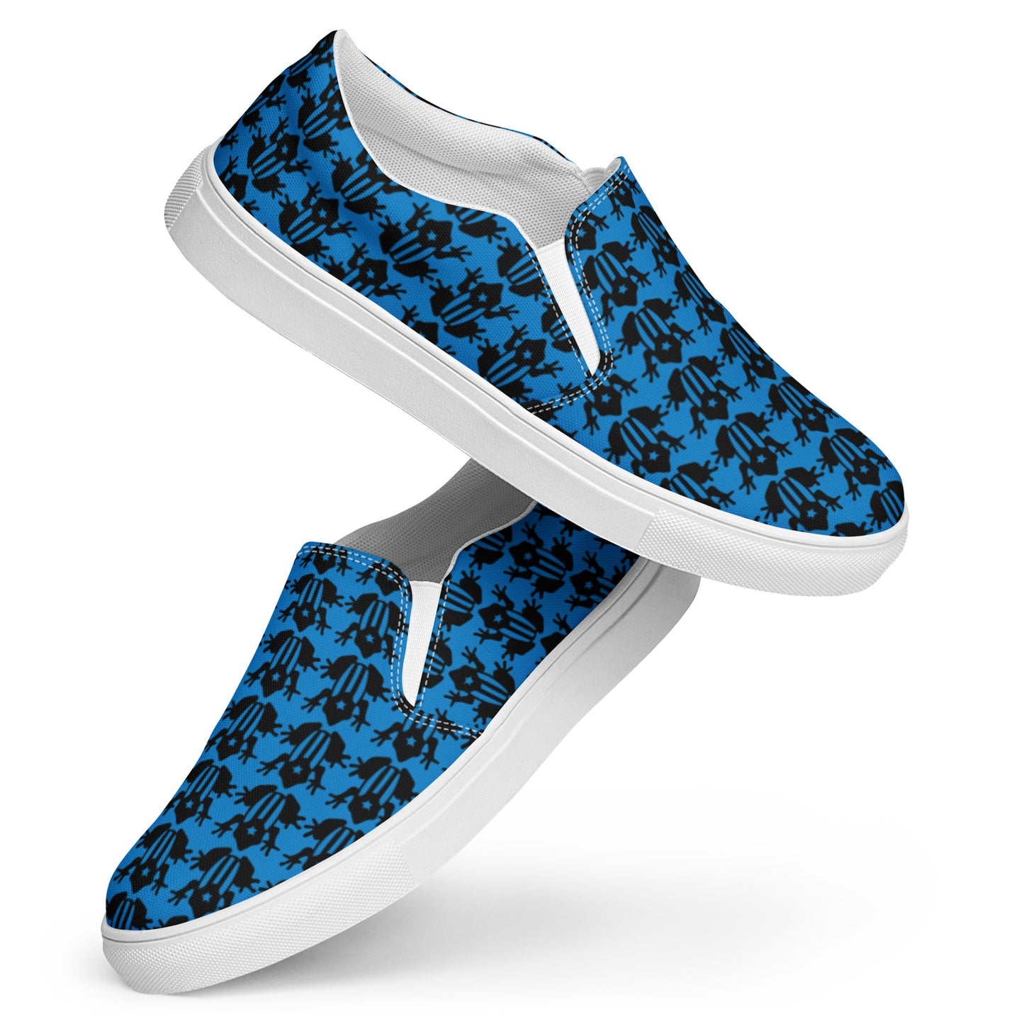 Women’s slip-on canvas shoes- Coqui Frog (Blue)