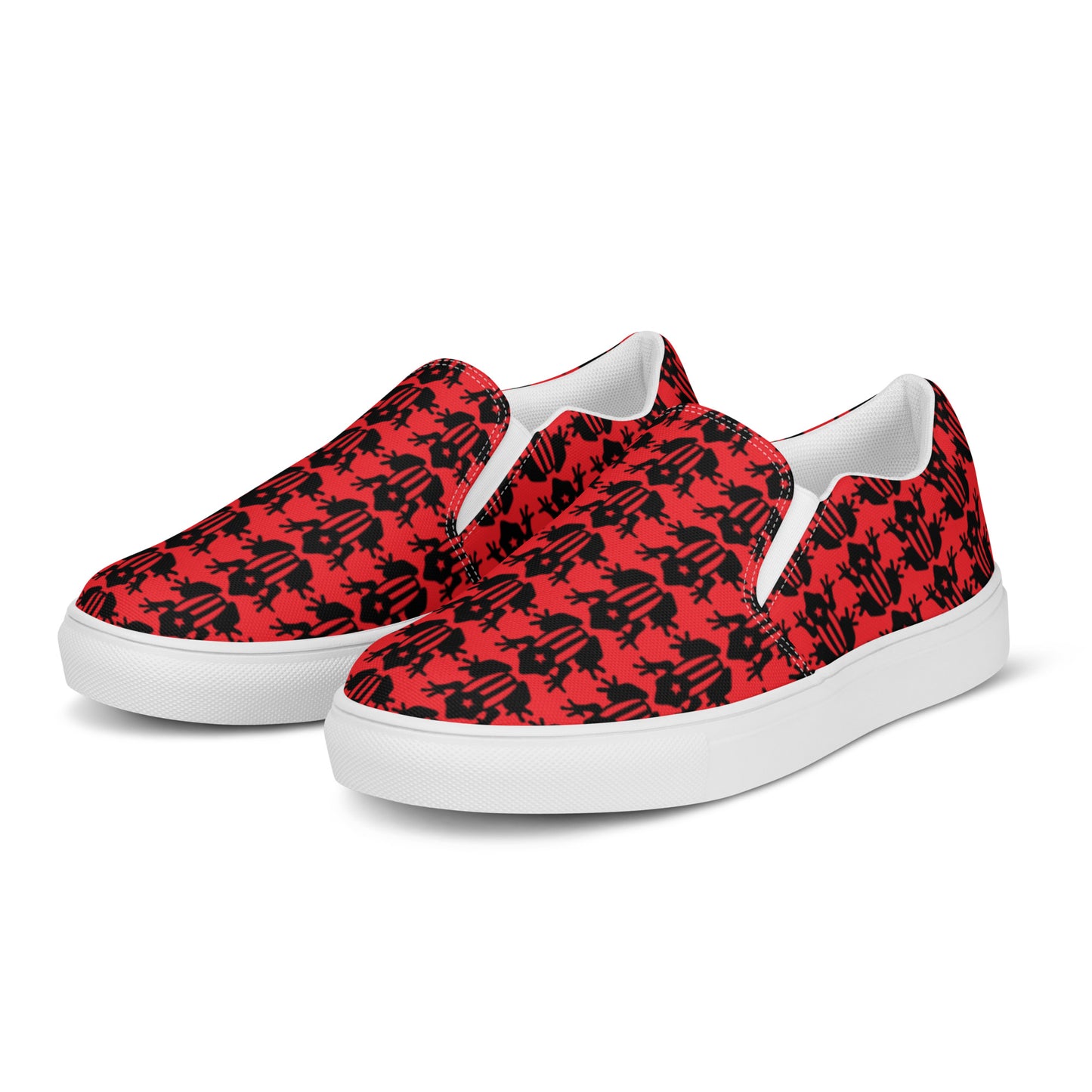 Women’s slip-on canvas shoes- Coqui Frog (Red)