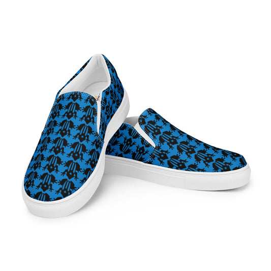 Women’s slip-on canvas shoes- Coqui Frog (Blue)