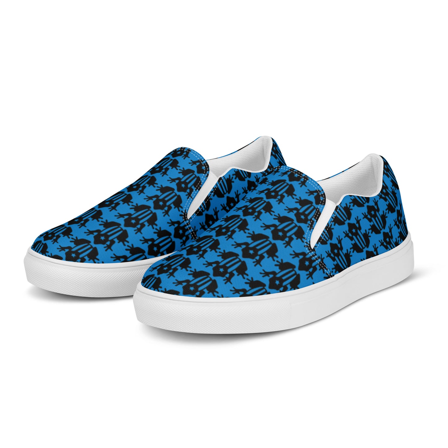 Women’s slip-on canvas shoes- Coqui Frog (Blue)