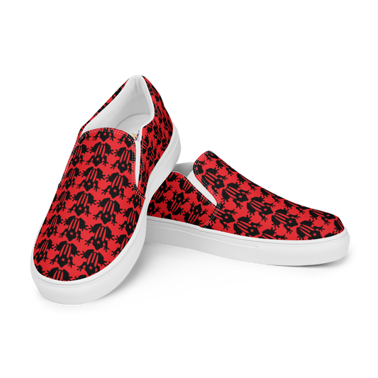 Women’s slip-on canvas shoes- Coqui Frog (Red)