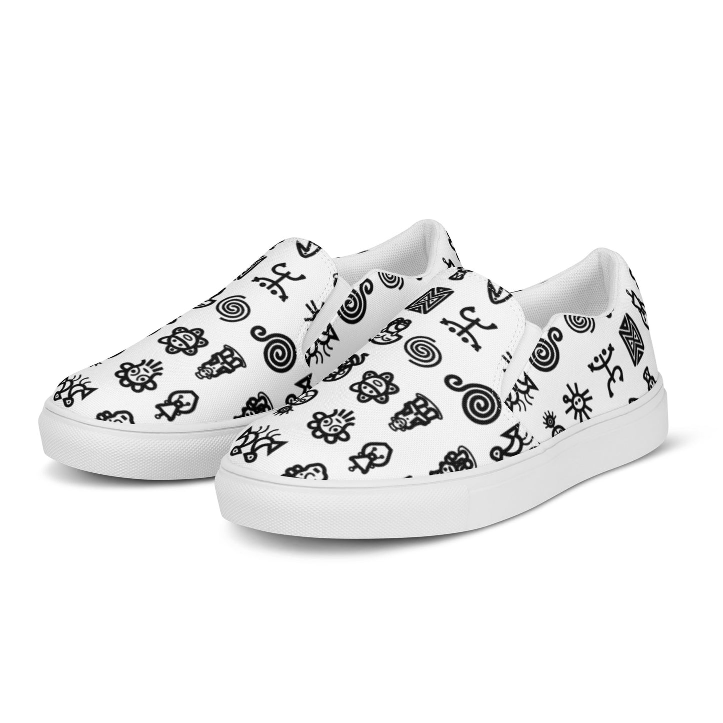 Women’s slip-on canvas shoes-Taino Petroglyphs