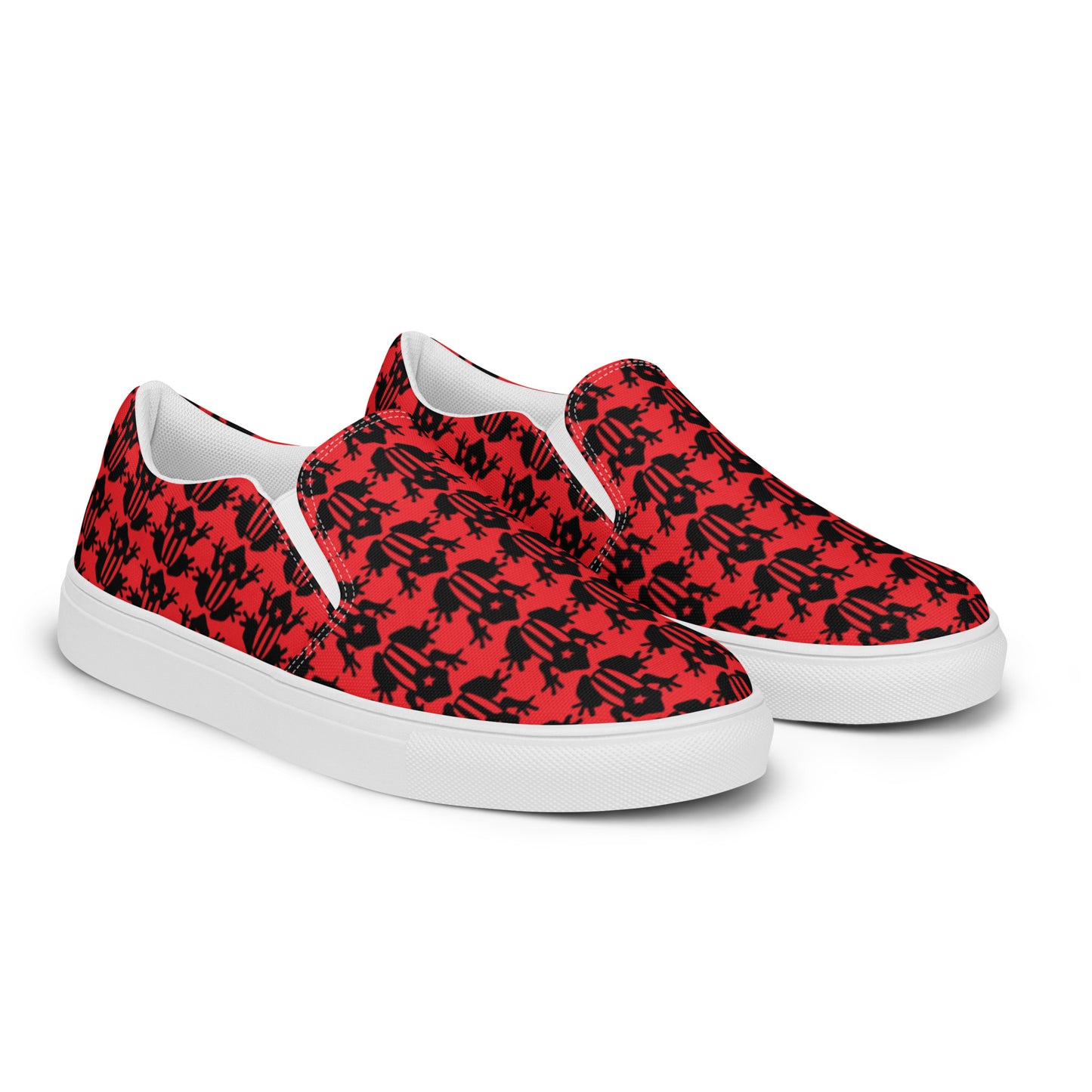 Women’s slip-on canvas shoes- Coqui Frog (Red)