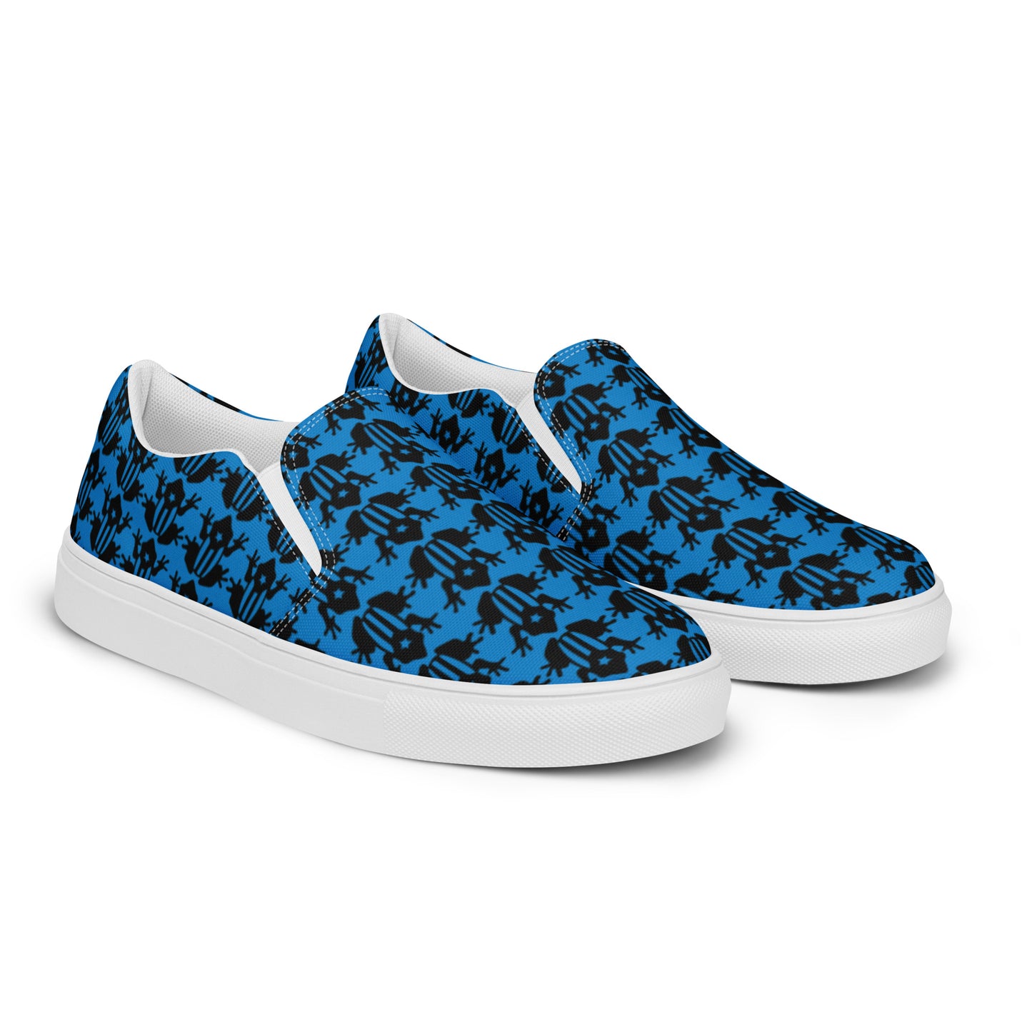 Women’s slip-on canvas shoes- Coqui Frog (Blue)