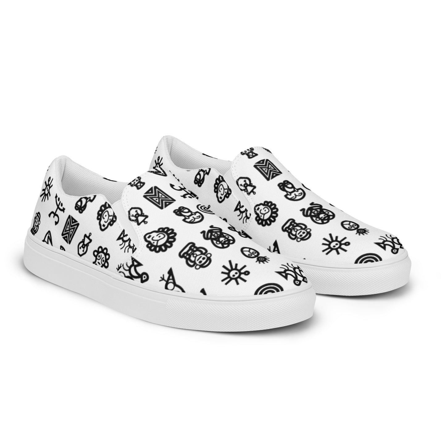 Women’s slip-on canvas shoes-Taino Petroglyphs